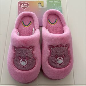 Care Bear Slippers Pink Cheer Bear Memory Foam Slippers Women’s Size 5-6 Small